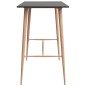 vidaXL Mesa alta y taburetes de bar 5 piezas negro y gris vidaXL Mesa alta y taburetes de bar 5 piezas negro y gris