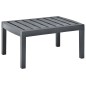 vidaXL Mesa de jardín de plástico gris antracita 78x55x38 cm vidaXL Mesa de jardín de plástico gris antracita 78x55x38 cm
