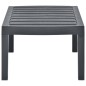 vidaXL Mesa de jardín de plástico gris antracita 78x55x38 cm vidaXL Mesa de jardín de plástico gris antracita 78x55x38 cm