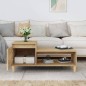 vidaXL Mesa de centro madera contrachapada roble Sonoma 100x50x45 cm vidaXL Mesa de centro madera contrachapada roble Sonoma 100x50x45 cm