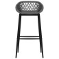 vidaXL Mesa alta y taburetes de bar 5 piezas negro y gris vidaXL Mesa alta y taburetes de bar 5 piezas negro y gris
