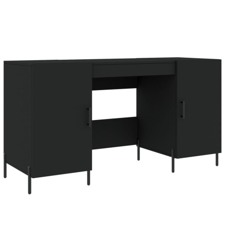 vidaXL Escritorio madera de ingeniería negro 140x50x75 cm