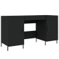vidaXL Escritorio madera de ingeniería negro 140x50x75 cm