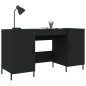 vidaXL Escritorio madera de ingeniería negro 140x50x75 cm
