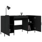 vidaXL Escritorio madera de ingeniería negro 140x50x75 cm