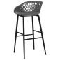 vidaXL Mesa alta y taburetes de bar 5 piezas negro y gris vidaXL Mesa alta y taburetes de bar 5 piezas negro y gris