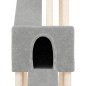 vidaXL Rascador para gatos con postes de sisal gris claro 190 cm