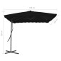 vidaXL Sombrilla de jardín con palo de acero negro 250x250x230cm vidaXL Sombrilla de jardín con palo de acero negro 250x250x230cm