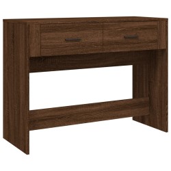 vidaXL Mesa consola madera contrachapada roble marrón 100x39x75 cm