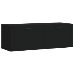 vidaXL Armario de pared madera de ingeniería negro 100x36,5x35 cm