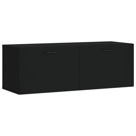 vidaXL Armario de pared madera de ingeniería negro 100x36,5x35 cm