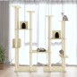 vidaXL Rascador para gatos con postes de sisal color crema 174 cm vidaXL Rascador para gatos con postes de sisal color crema 174 cm