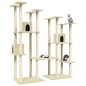 vidaXL Rascador para gatos con postes de sisal color crema 174 cm vidaXL Rascador para gatos con postes de sisal color crema 174 cm