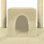 vidaXL Rascador para gatos con postes de sisal color crema 174 cm vidaXL Rascador para gatos con postes de sisal color crema 174 cm