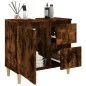 vidaXL Armario de baño madera contrachapada roble ahumado 65x33x60 cm vidaXL Armario de baño madera contrachapada roble ahumado 65x33x60 cm