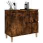 vidaXL Armario de baño madera contrachapada roble ahumado 65x33x60 cm vidaXL Armario de baño madera contrachapada roble ahumado 65x33x60 cm