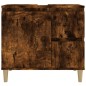 vidaXL Armario de baño madera contrachapada roble ahumado 65x33x60 cm vidaXL Armario de baño madera contrachapada roble ahumado 65x33x60 cm