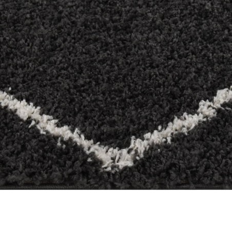 vidaXL Alfombra de pelo largo color crema y gris antracita 160x230 cm