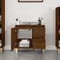 vidaXL Armario de baño madera contrachapada marrón roble 65x33x60 cm