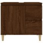 vidaXL Armario de baño madera contrachapada marrón roble 65x33x60 cm