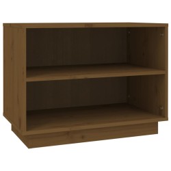 vidaXL Armario zapatero madera maciza de pino marrón miel 60x34x45 cm