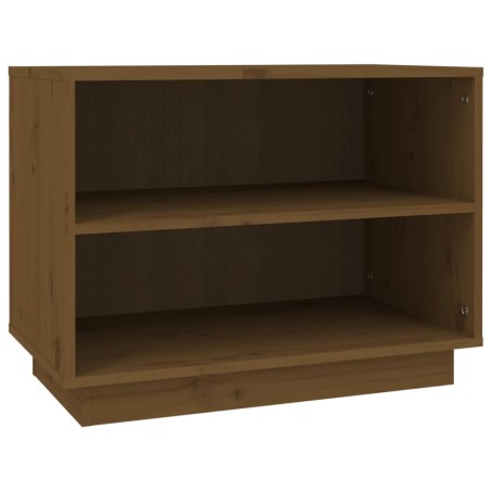 vidaXL Armario zapatero madera maciza de pino marrón miel 60x34x45 cm