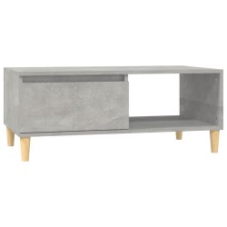 vidaXL Mesa de centro madera contrachapada gris hormigón 90x50x36,5 cm