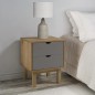 vidaXL Mesita de noche OTTA madera de pino marrón y gris 45x39x57 cm vidaXL Mesita de noche OTTA madera de pino marrón y gris 45x39x57 cm