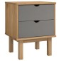 vidaXL Mesita de noche OTTA madera de pino marrón y gris 45x39x57 cm vidaXL Mesita de noche OTTA madera de pino marrón y gris 45x39x57 cm