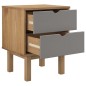 vidaXL Mesita de noche OTTA madera de pino marrón y gris 45x39x57 cm vidaXL Mesita de noche OTTA madera de pino marrón y gris 45x39x57 cm