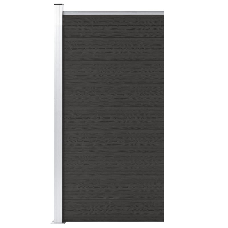 vidaXL Panel de valla WPC negro 95x186 cm vidaXL Panel de valla WPC negro 95x186 cm