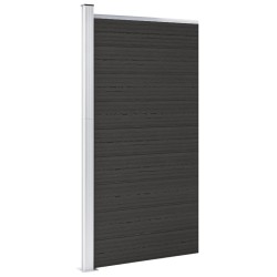 vidaXL Panel de valla WPC negro 95x186 cm