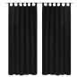 2 cortinas negras micro-satinadas con trabillas, 140 x 245 cm 2 cortinas negras micro-satinadas con trabillas, 140 x 245 cm