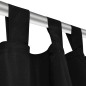 2 cortinas negras micro-satinadas con trabillas, 140 x 245 cm 2 cortinas negras micro-satinadas con trabillas, 140 x 245 cm
