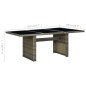 vidaXL Mesa de jardín de ratán sintético marrón y vidrio templado vidaXL Mesa de jardín de ratán sintético marrón y vidrio templado