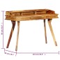 vidaXL Escritorio de madera maciza de sheesham 115x50x85 cm vidaXL Escritorio de madera maciza de sheesham 115x50x85 cm