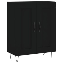 vidaXL Aparador de madera de ingeniería negro 69,5x34x90 cm