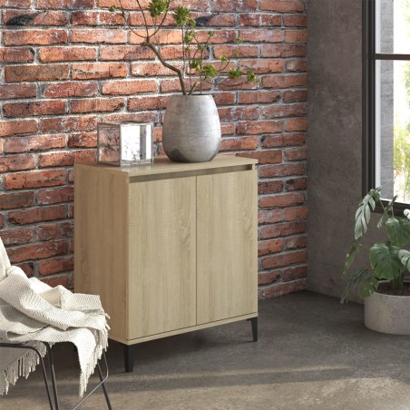 vidaXL Aparador de madera contrachapada color roble Sonoma 60x35x70 cm