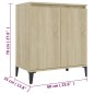 vidaXL Aparador de madera contrachapada color roble Sonoma 60x35x70 cm vidaXL Aparador de madera contrachapada color roble Sonoma 60x35x70 cm