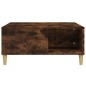 vidaXL Mesa de centro madera contrachapada roble ahumado 80x80x36,5 cm vidaXL Mesa de centro madera contrachapada roble ahumado 80x80x36,5 cm
