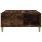 vidaXL Mesa de centro madera contrachapada roble ahumado 80x80x36,5 cm vidaXL Mesa de centro madera contrachapada roble ahumado 80x80x36,5 cm