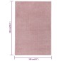 vidaXL Alfombra de pelo corto rosa 160x230 cm vidaXL Alfombra de pelo corto rosa 160x230 cm