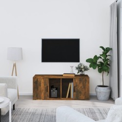 vidaXL Mueble para TV madera contrachapada roble ahumado 100x35x40 cm