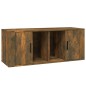 vidaXL Mueble para TV madera contrachapada roble ahumado 100x35x40 cm vidaXL Mueble para TV madera contrachapada roble ahumado 100x35x40 cm