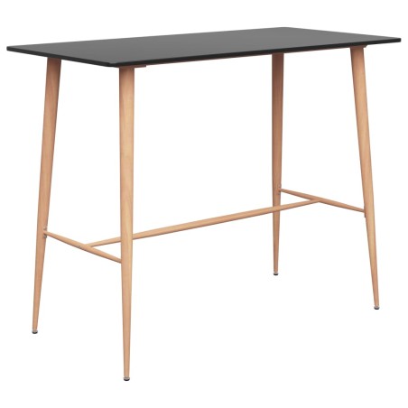 vidaXL Mesa alta y taburetes de bar 7 piezas negro y blanco