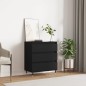 vidaXL Aparador de madera contrachapada negro 60x35x70 cm vidaXL Aparador de madera contrachapada negro 60x35x70 cm
