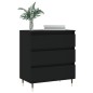 vidaXL Aparador de madera contrachapada negro 60x35x70 cm vidaXL Aparador de madera contrachapada negro 60x35x70 cm
