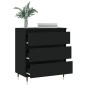vidaXL Aparador de madera contrachapada negro 60x35x70 cm vidaXL Aparador de madera contrachapada negro 60x35x70 cm