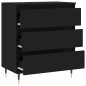 vidaXL Aparador de madera contrachapada negro 60x35x70 cm vidaXL Aparador de madera contrachapada negro 60x35x70 cm