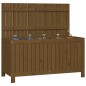 vidaXL Caja de almacenaje jardín madera pino marrón miel 121x55x64 cm vidaXL Caja de almacenaje jardín madera pino marrón miel 121x55x64 cm